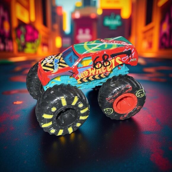 Hot Wheels Monster Trucks Roarin' Wreckers Demo Derby Monster Jam Truck 1:64 A25 - Picture 1 of 4